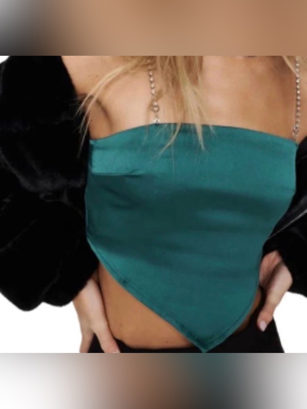 GARAGE green top size TP/XS never worn